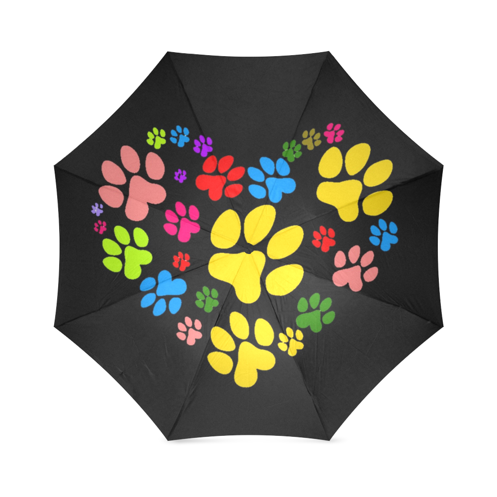 Paws heart by Popart Lover Foldable Umbrella (Model U01)