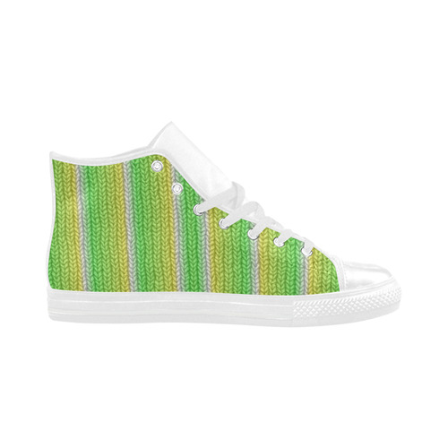 Knitted 16 A Aquila High Top Microfiber Leather Women's Shoes (Model 032)
