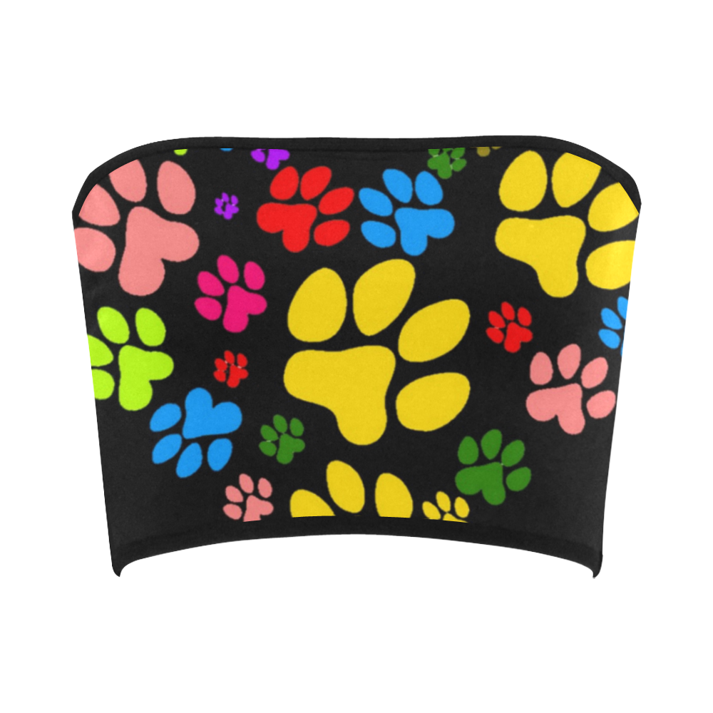 Paws heart by Popart Lover Bandeau Top