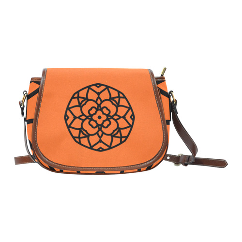 New arrival in shop : Designers fashion bag collection 2016. New mandala vintage hand-drawn arts in  Saddle Bag/Small (Model 1649) Full Customization