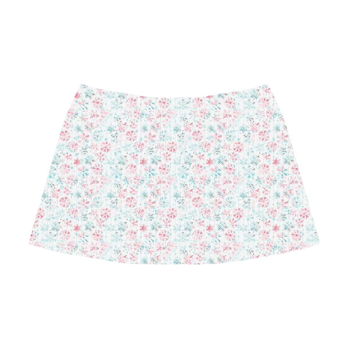 watercolor snowflakes, christmas pattern Mnemosyne Women's Crepe Skirt (Model D16)