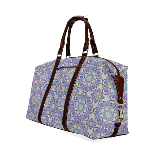 Lavender Blue Geometric Classic Travel Bag (Model 1643) Remake