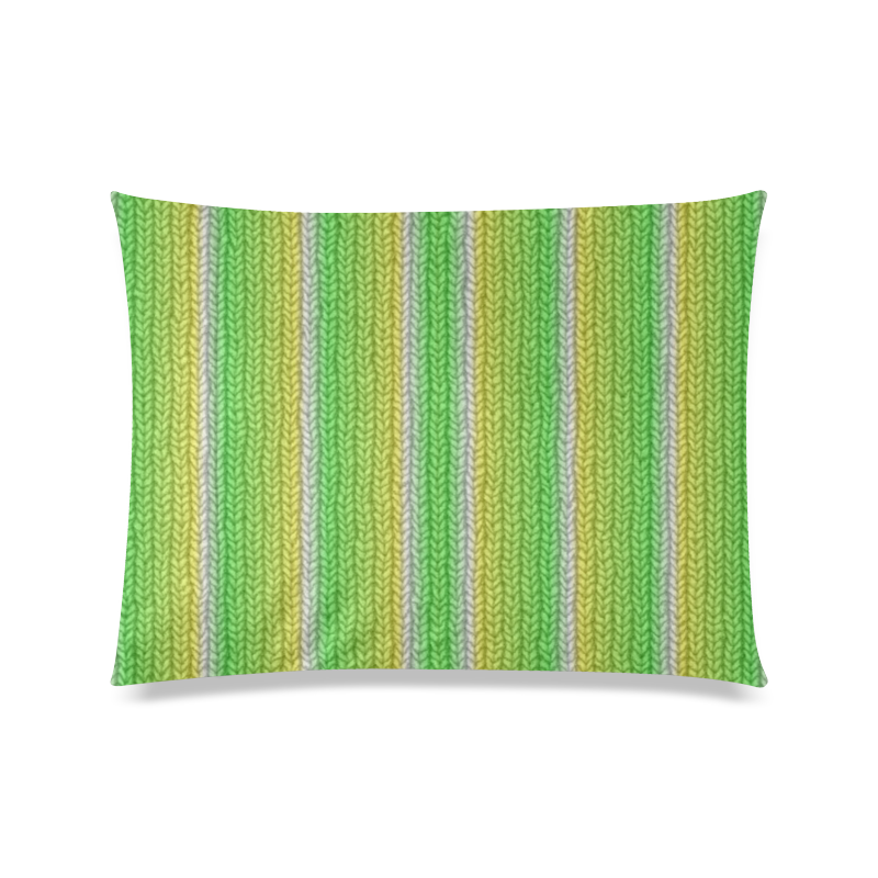 Knitted 16 A Custom Zippered Pillow Case 20"x26"(Twin Sides)