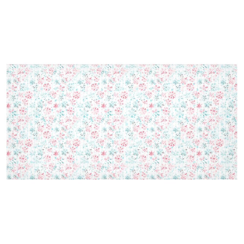 watercolor snowflakes, christmas pattern Cotton Linen Tablecloth 60"x120"