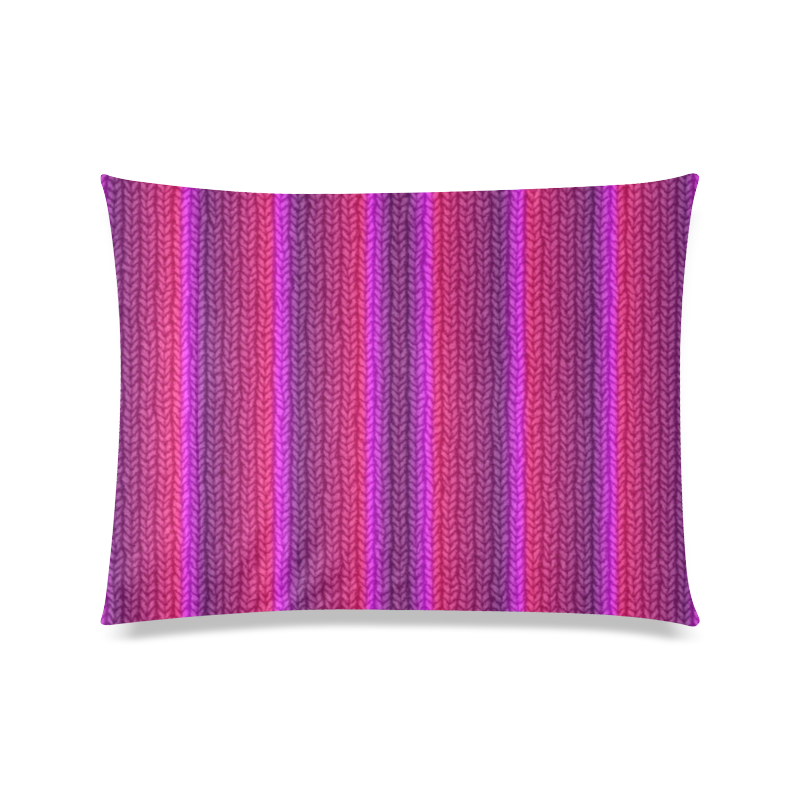 Knitted 16 B Custom Zippered Pillow Case 20"x26"(Twin Sides)