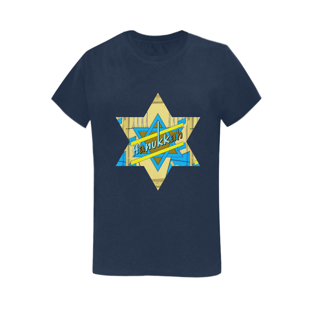 Happy hanukkah by Popart Lover Women's T-Shirt in USA Size (Two Sides Printing)