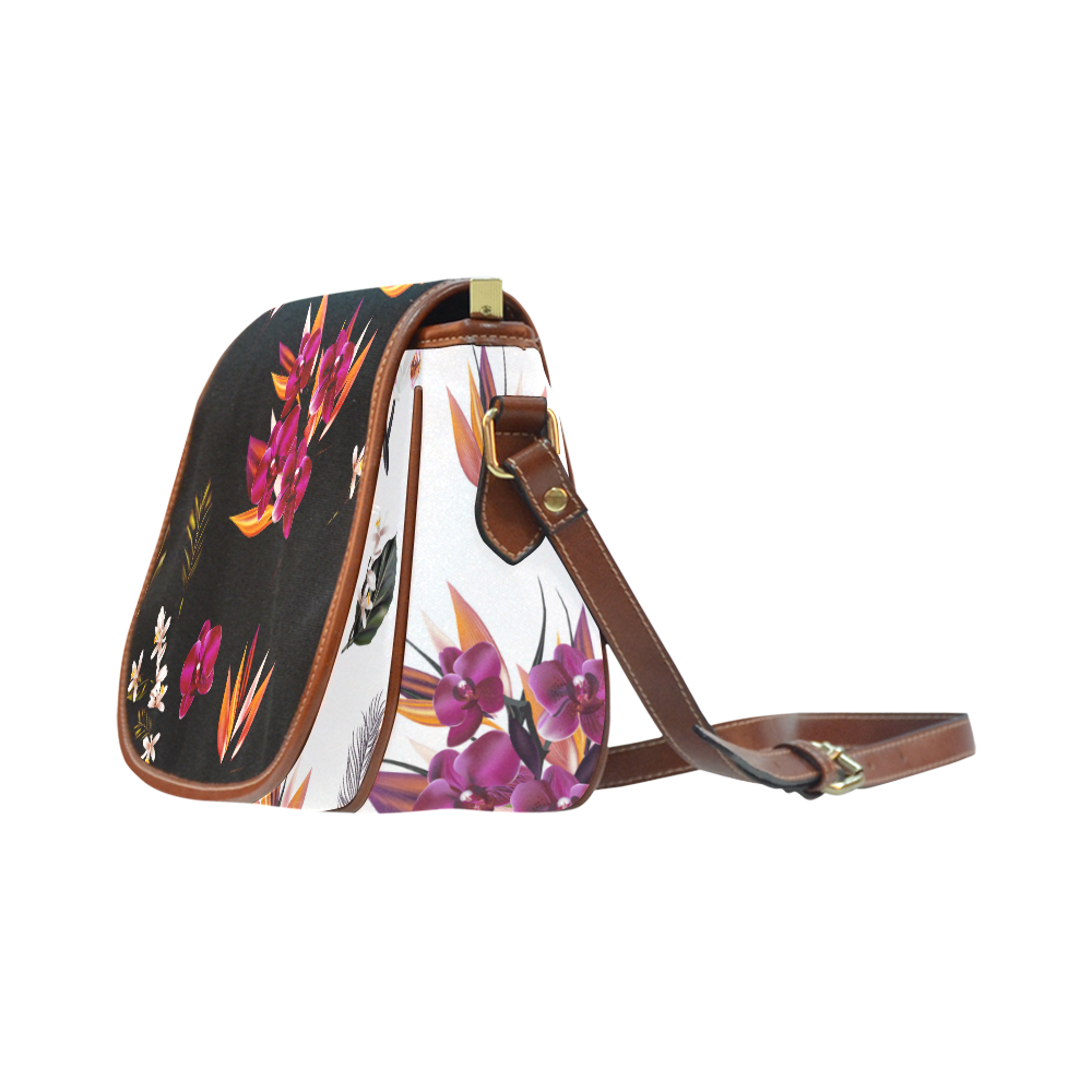 New art in Shop : Luxury hand-drawn exotic art on bag available. Collection 2016 Saddle Bag/Small (Model 1649) Full Customization