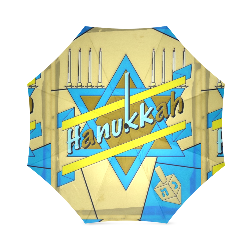 Happy hanukkah by Popart Lover Foldable Umbrella (Model U01)