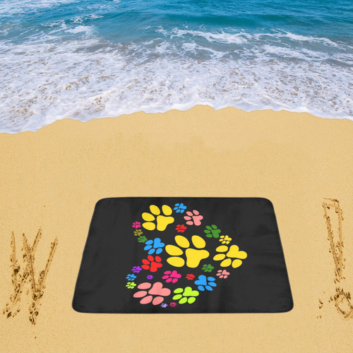 Paws heart by Popart Lover Beach Mat 78"x 60"