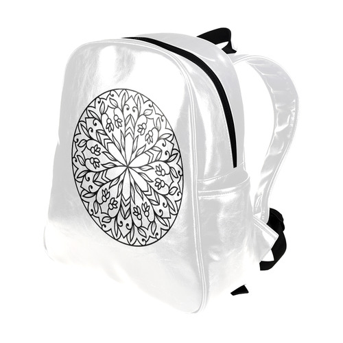 Elegant fashion collection : White and black original Mandala Art fashion 2016 available in Shop Multi-Pockets Backpack (Model 1636)