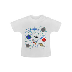 Galaxy Universe - Planets, Stars, Comets, Rockets Baby Classic T-Shirt (Model T30)