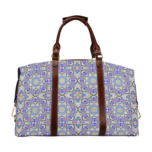Lavender Blue Geometric Classic Travel Bag (Model 1643) Remake