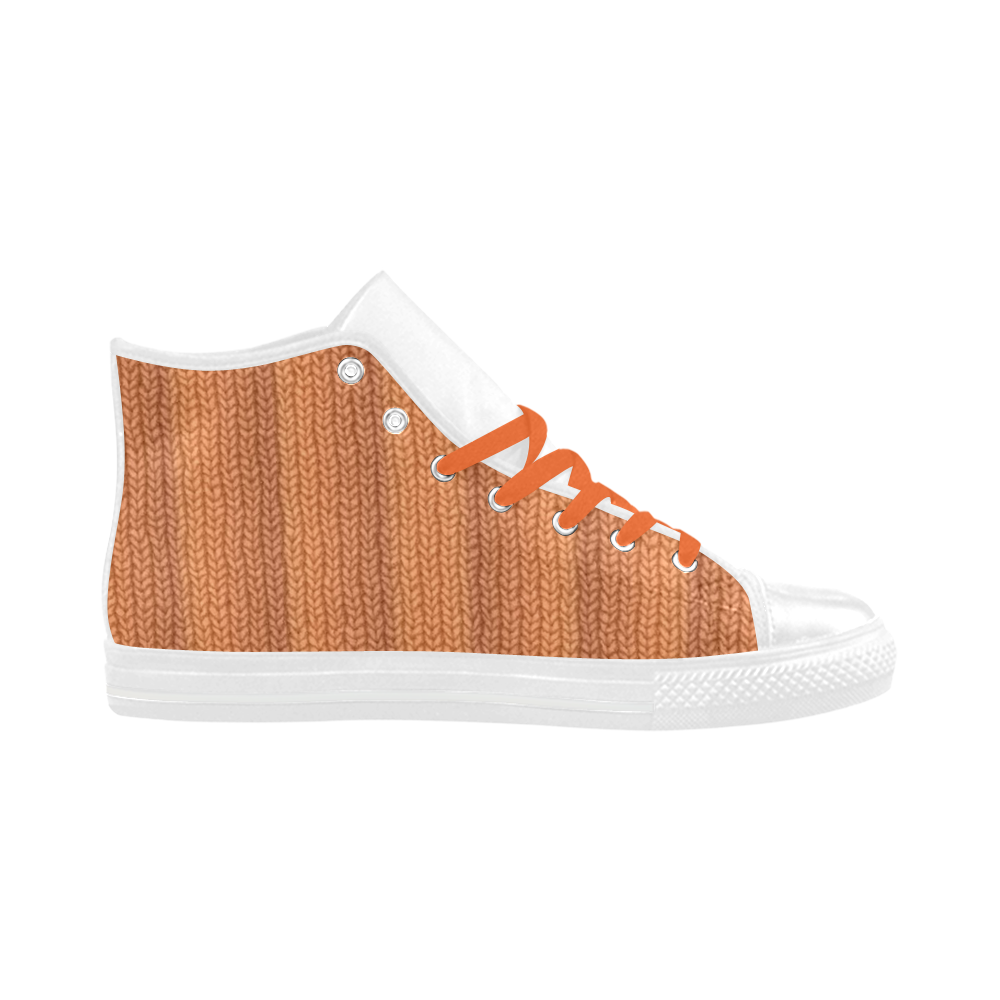 Knitted 16 C Aquila High Top Microfiber Leather Women's Shoes/Large Size (Model 032)