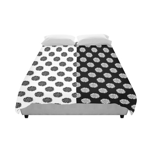 black and white peonies Duvet Cover 86"x70" ( All-over-print)