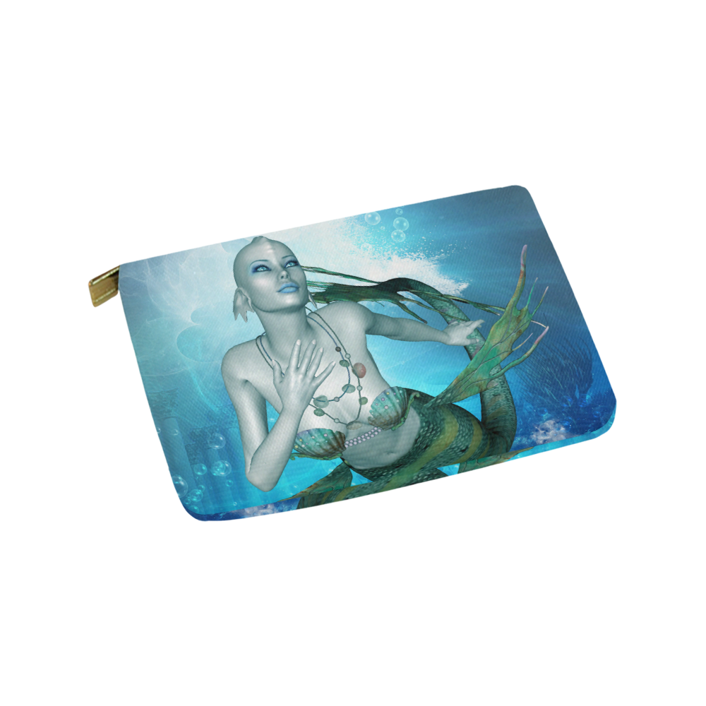 Wonderful mermaid in blue colors Carry-All Pouch 9.5''x6''