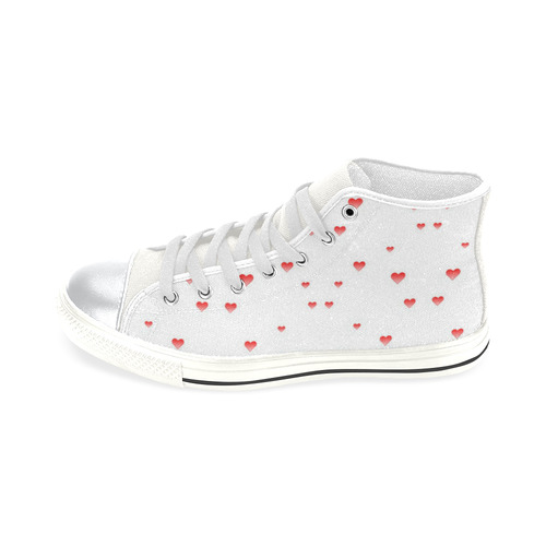 Valentine's day by Popart Lover High Top Canvas Women's Shoes/Large Size (Model 017)