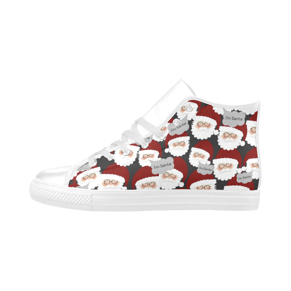 Who's the Real Santa? Aquila High Top Microfiber Leather Women's Shoes (Model 032)