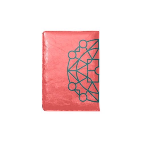 New authentic illustration in shop. Shop vintage geometric art. Notebook leather A5 format Custom NoteBook A5