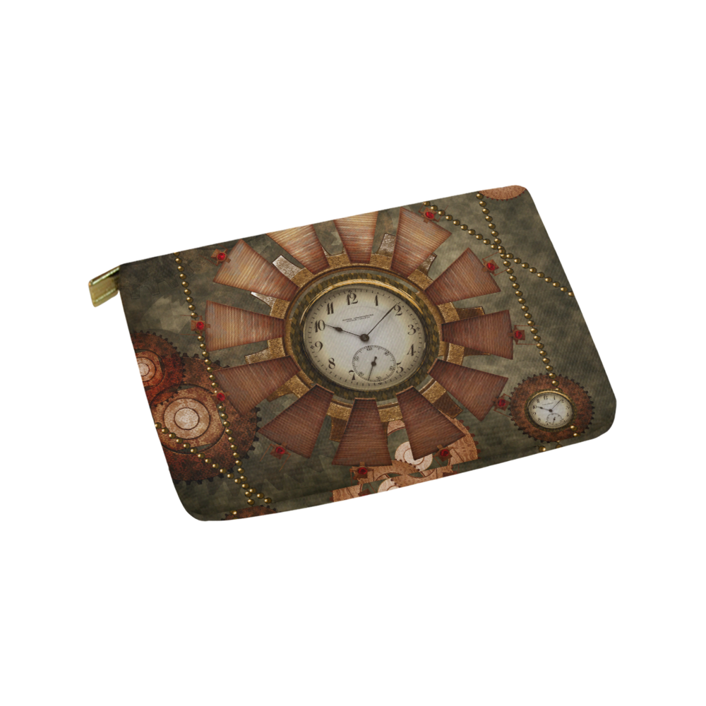 Steampunk, wonderful clocks in noble design Carry-All Pouch 9.5''x6''