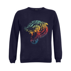 Roaring Tiger Tattoo colored Gildan Crewneck Sweatshirt(NEW) (Model H01)