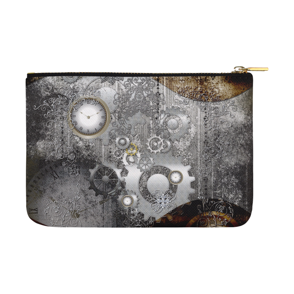 Steampunk in vintage design Carry-All Pouch 12.5''x8.5''