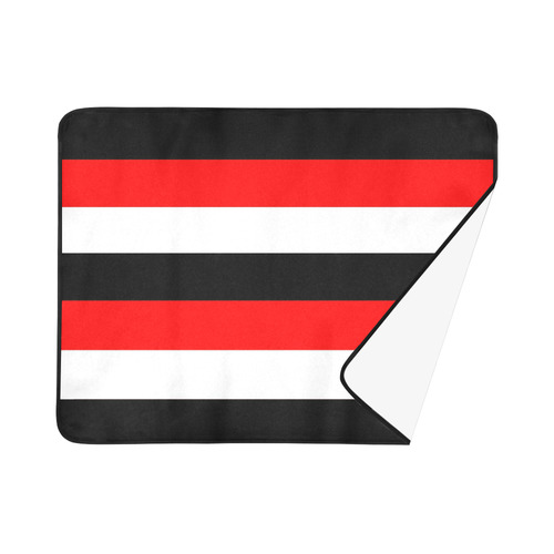 Red, White and Black Stripes Beach Mat 78"x 60"