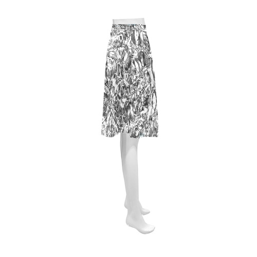 Black and White Explosion Athena Women's Short Skirt (Model D15)