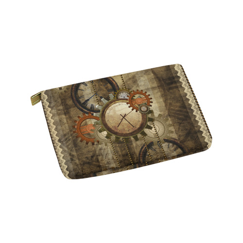 Steampunk, wonderful noble desig, clocks and gears Carry-All Pouch 9.5''x6''