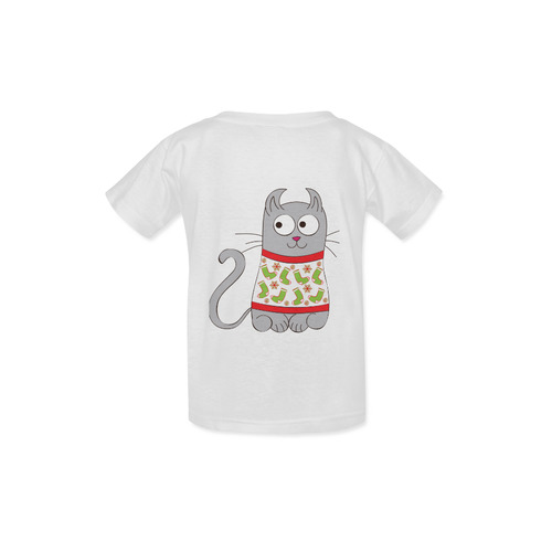 Ugly Christmas Sweater Cartoon Cat Kid's  Classic T-shirt (Model T22)