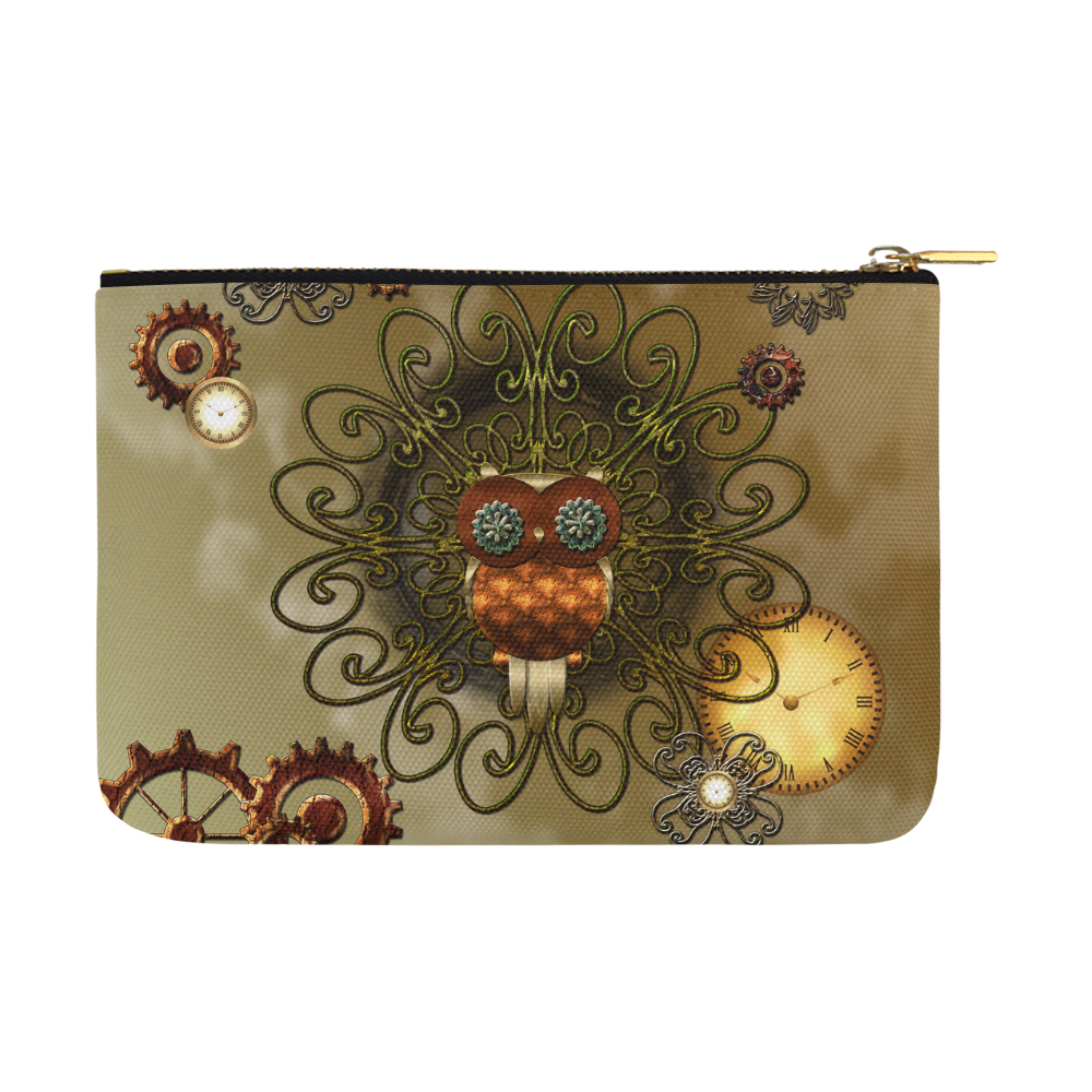 Steampunk cute owl Carry-All Pouch 12.5''x8.5''