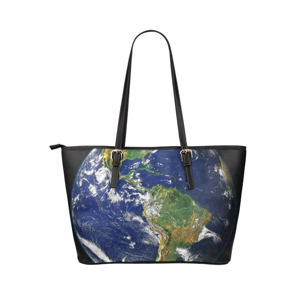 Planet20161101 Leather Tote Bag/Large (Model 1651)