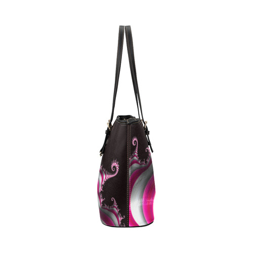 Candy Cane Leather Tote Bag/Large (Model 1651)