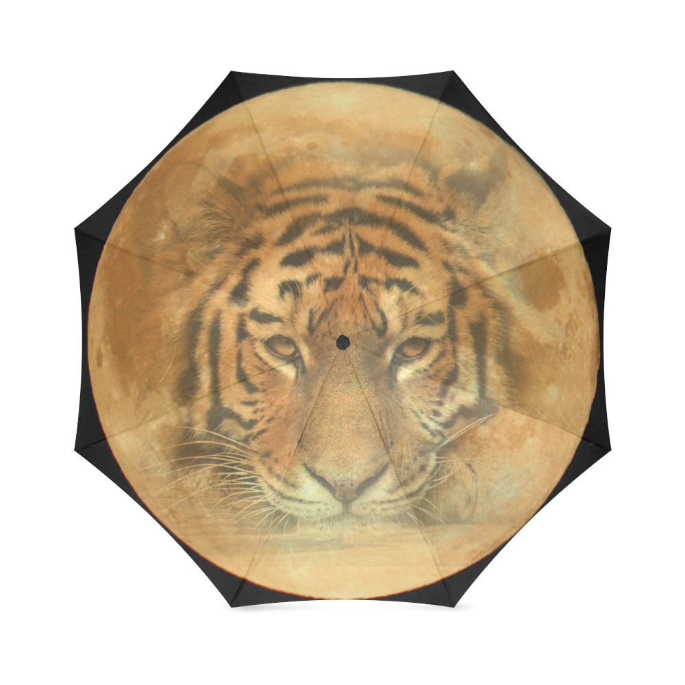 Tiger In The Moon Foldable Umbrella (Model U01)