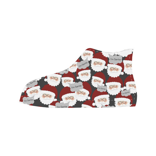 Who's the Real Santa? Aquila High Top Microfiber Leather Women's Shoes (Model 032)