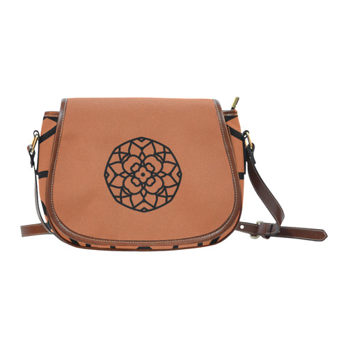 Enjoy Life with new authentic Eco designers bags / brown and black Saddle Bag/Small (Model 1649) Full Customization