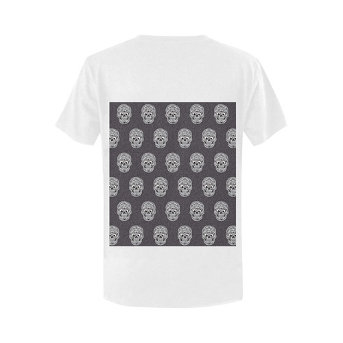 funny skull pattern Women's T-Shirt in USA Size (Two Sides Printing)