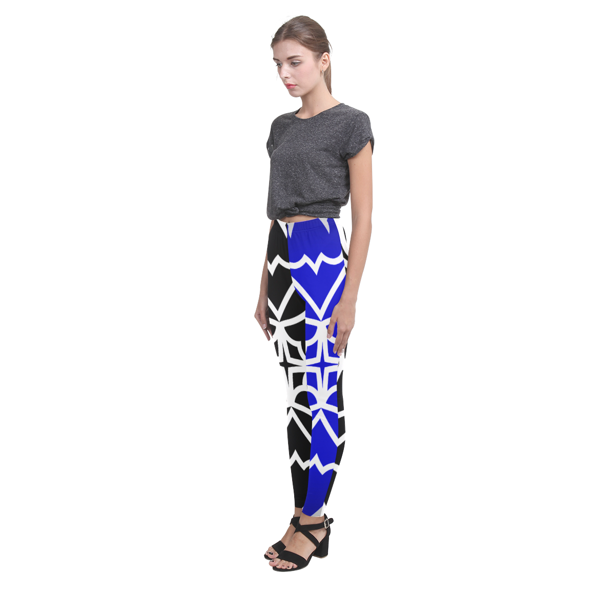 New, new in shop. Original vintage designers Leggings. Black and blue edition 2016 Cassandra Women's Leggings (Model L01)
