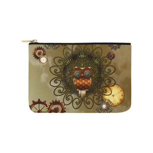 Steampunk cute owl Carry-All Pouch 9.5''x6''