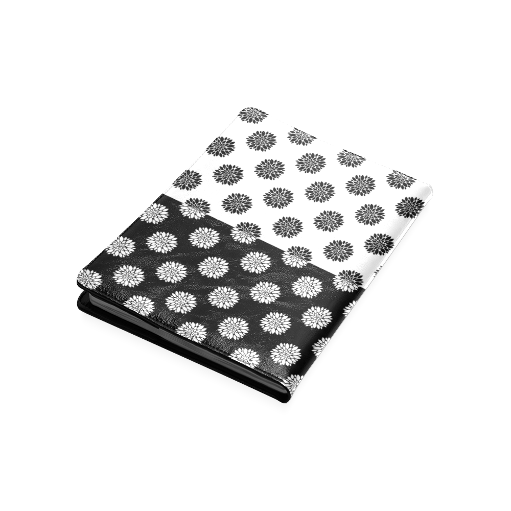 black and white peonies Custom NoteBook B5