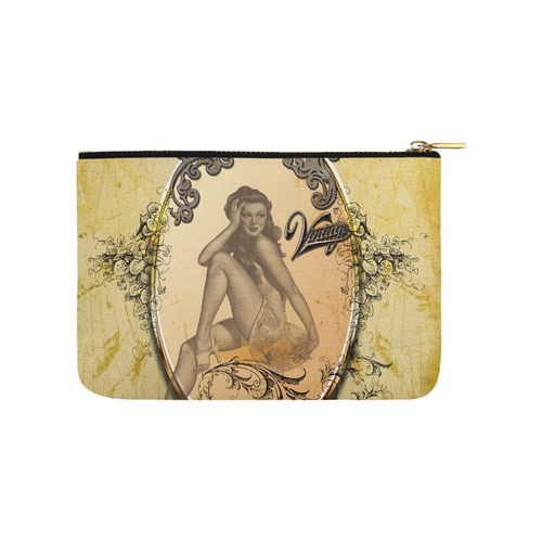 Vintage, wonderful pin up girl Carry-All Pouch 9.5''x6''