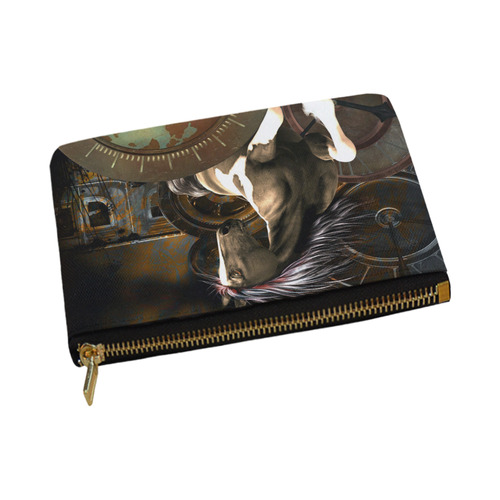Steampunk, awesome horse with clocks and gears Carry-All Pouch 12.5''x8.5''