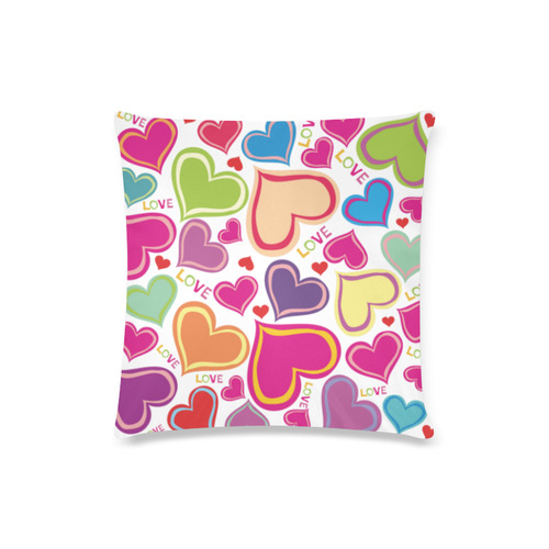 Hearts  by Popart Lover Custom Zippered Pillow Case 16"x16"(Twin Sides)