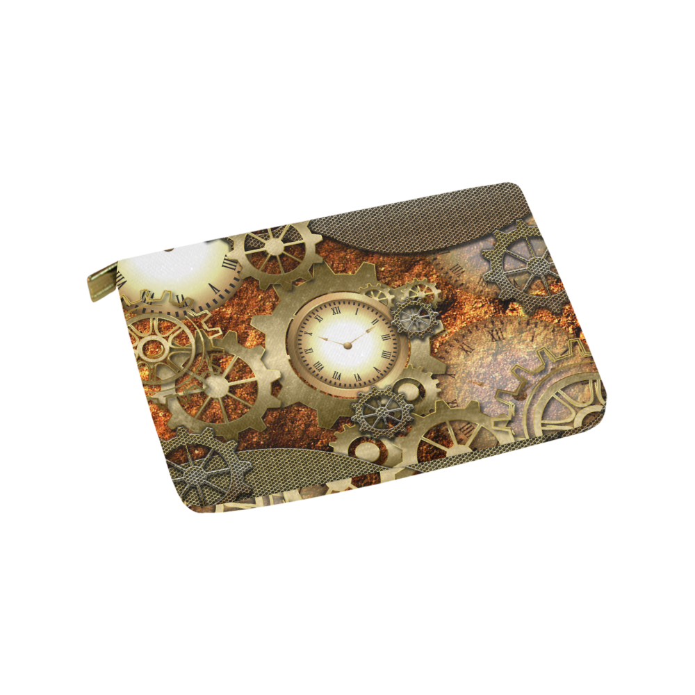 Steampunk in gold Carry-All Pouch 9.5''x6''