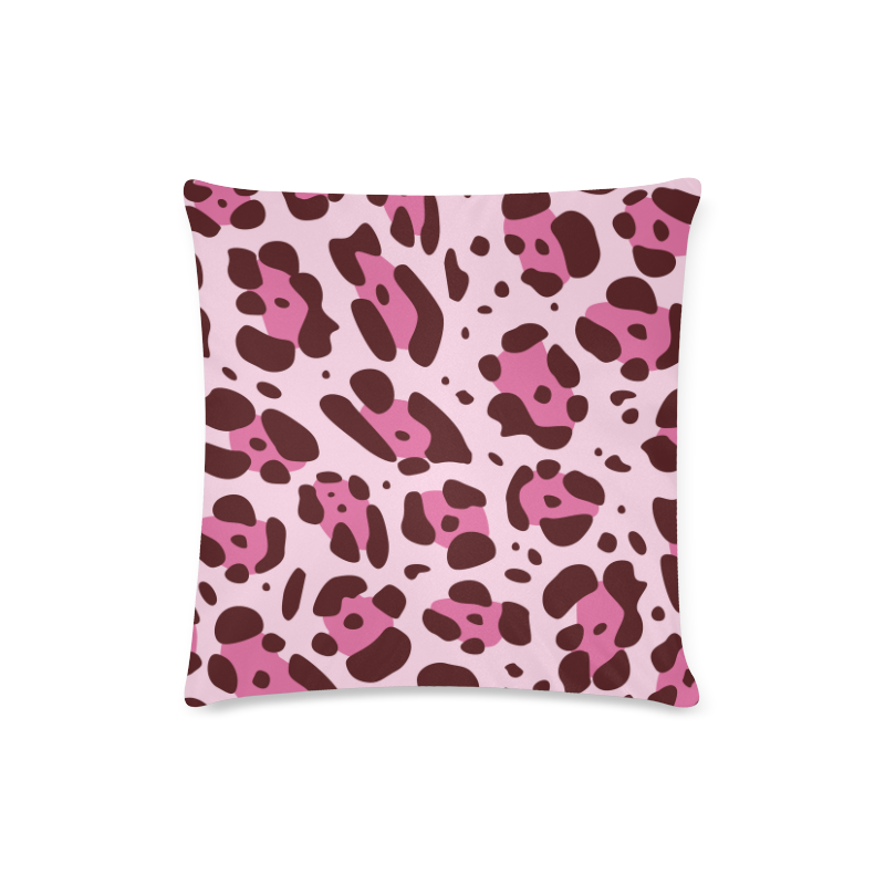 Pink Cow Pattern by Popart Lover Custom Zippered Pillow Case 16"x16"(Twin Sides)