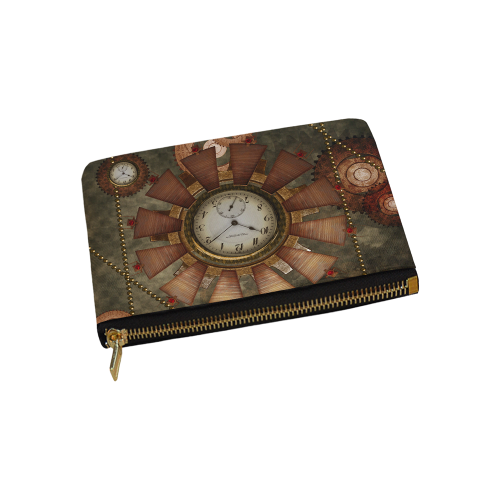 Steampunk, wonderful clocks in noble design Carry-All Pouch 9.5''x6''