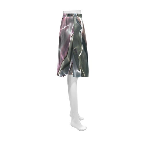 Abstract Glossy Wavy Mesh Athena Women's Short Skirt (Model D15)