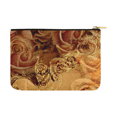 Wonderful vintage design with roses Carry-All Pouch 12.5''x8.5''