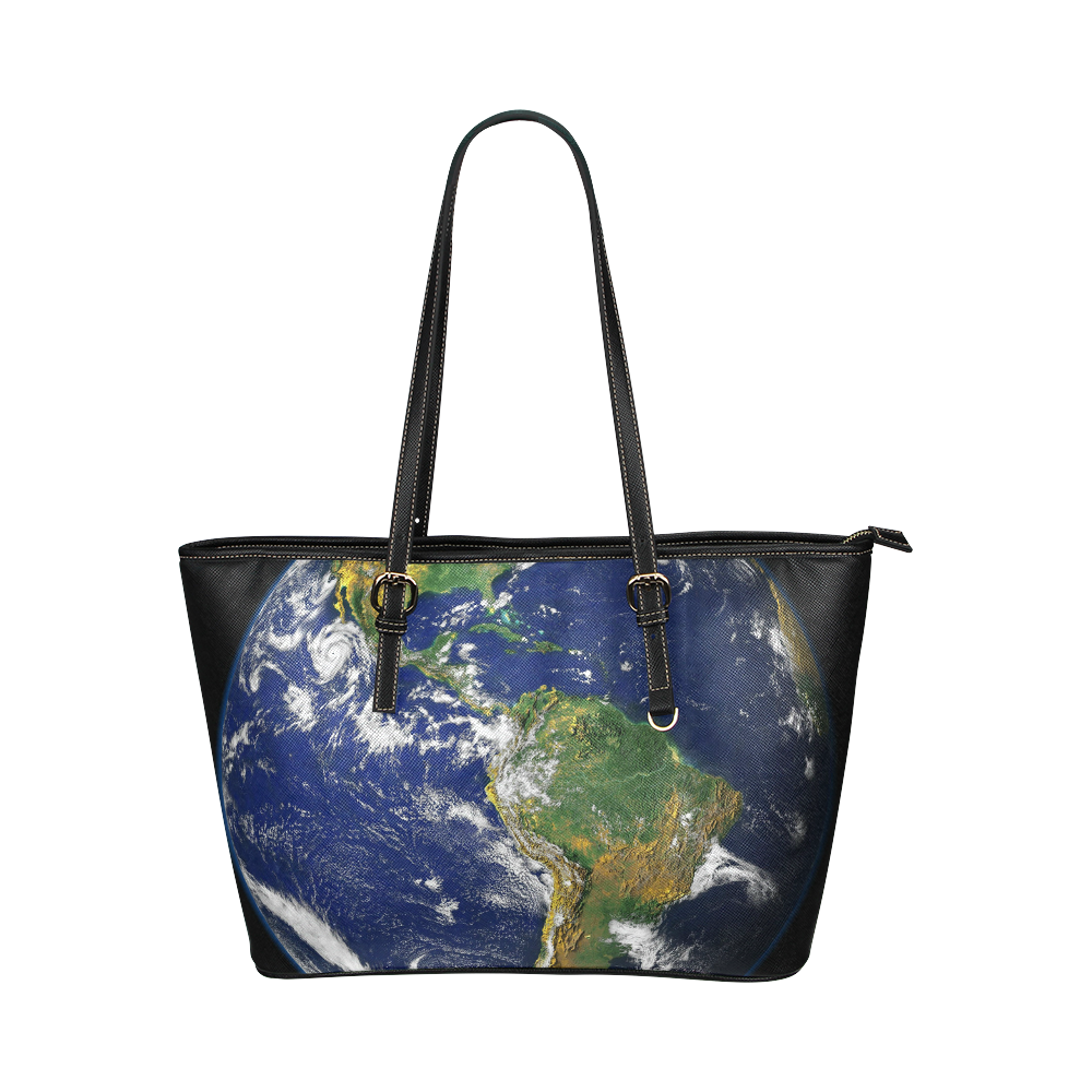 Planet20161101 Leather Tote Bag/Large (Model 1651)