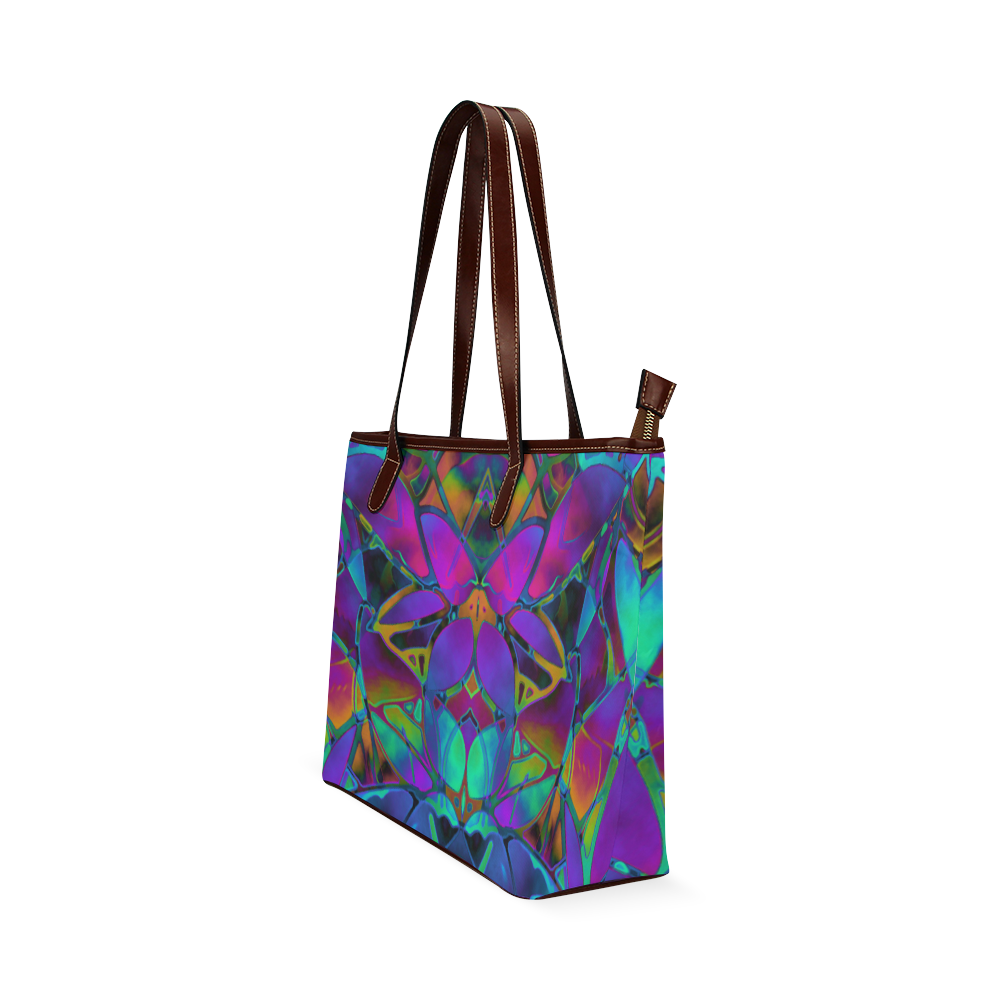 Floral Fractal Art G308 Shoulder Tote Bag (Model 1646)