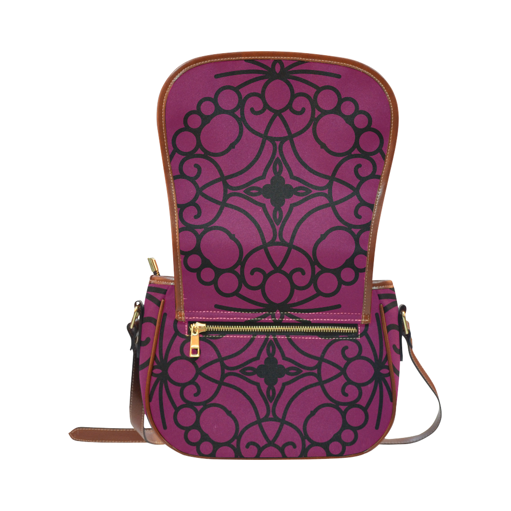 New arrival in shop : Exclusive designers bag edition : Vintage purple and black 2016. This collecti Saddle Bag/Large (Model 1649)